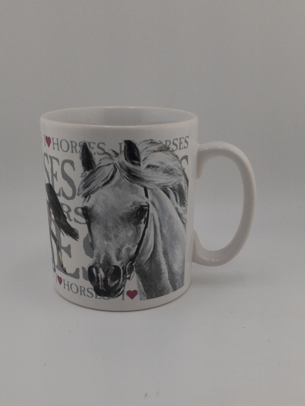 Vintage Otter House England I Love Horses Mug